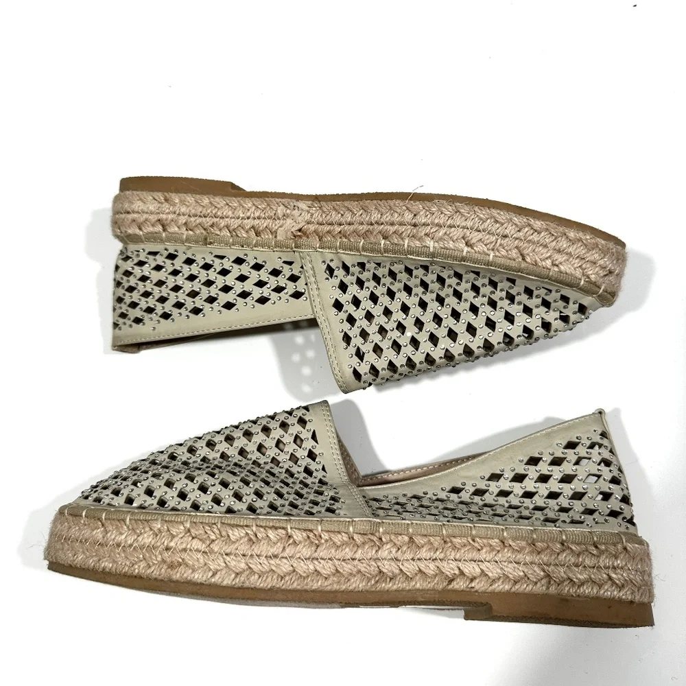 Catherine Malandrino [ Women 8.5 ] Sparkly Embellished Espadrilles Slip on Shoes